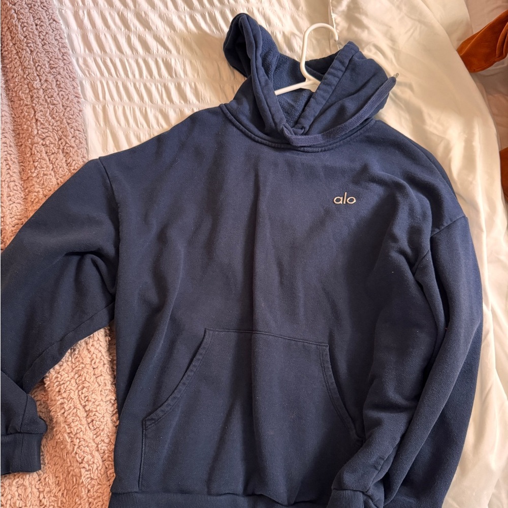 ALO Yoga Navy Blue Hoodie Sweater